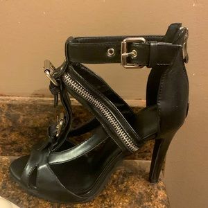Black strappy heels very cute